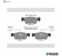 PAGID T1609N Brake pad set