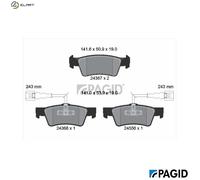 PAGID T1609N Brake pad set