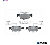 PAGID T1609N Brake pad set