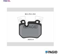 PAGID T1620N Brake pad set