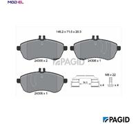 BRAKE PAD SET DISC BRAKE T1622N FOR MERCEDES-BENZ C-CLASS/T-Model SLK E-CLASS