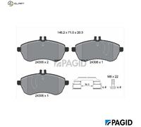 BRAKE PAD SET DISC BRAKE T1622N FOR MERCEDES-BENZ C-CLASS/T-Model SLK E-CLASS