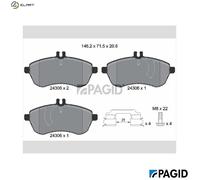 PAGID T1623N Brake pad set