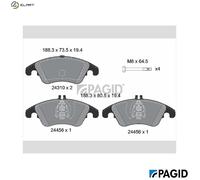 PAGID T1624N Brake pad set