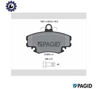 PAGID T1629N Brake pad set