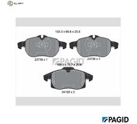 PAGID T1631N Brake pad set