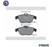 PAGID T1637N Brake pad set