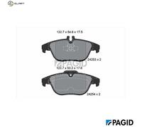 BRAKE PAD SET DISC BRAKE T1637N FOR MERCEDES-BENZ OM646.811/812 OM651.911 2.1L