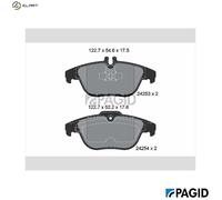 PAGID T1637N Brake pad set