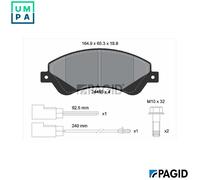 PAGID T1641N Brake pad set
