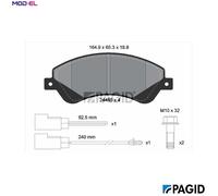 PAGID T1641N Brake pad set