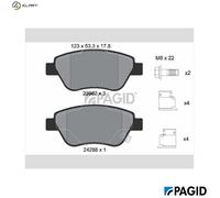PAGID T1647N Brake pad set