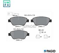 PAGID T1648N Brake pad set