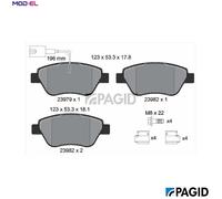 PAGID T1648N Brake pad set