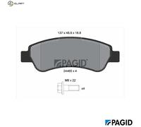 PAGID T1655N Brake pad set