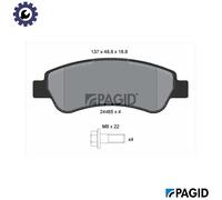 PAGID T1655N Brake pad set