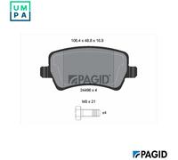 PAGID T1658N Brake pad set