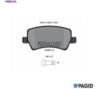 PAGID T1658N Brake pad set