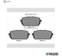 PAGID T1661N Brake pad set