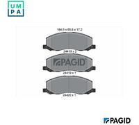 PAGID T1670N Brake pad set