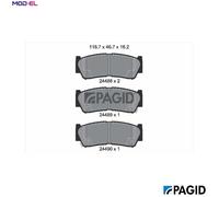 PAGID T1672N Brake pad set