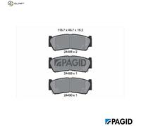 BRAKE PAD SET DISC BRAKE T1672N FOR HYUNDAI SANTA/FÉ/II/SUV/Van H-1/STAREX/Bus