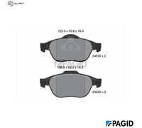 PAGID T1690N Brake pad set