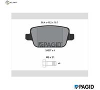 PAGID T1696N Brake pad set