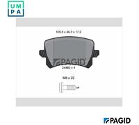 PAGID T1699N Brake pad set