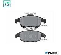 PAGID T1701N Brake pad set