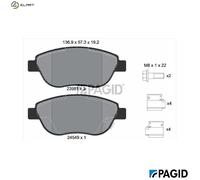 BRAKE PAD SET DISC BRAKE T1704N FOR FIAT OPEL CORSA/Hatchback/Van 0.9L 2cyl 500L