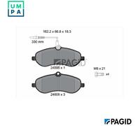 PAGID T1708N Brake pad set