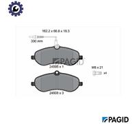 PAGID T1708N Brake pad set