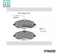 PAGID T1708N Brake pad set