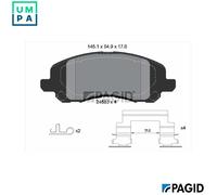 PAGID T1719N Brake pad set