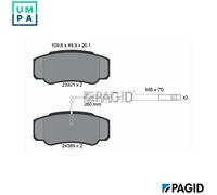 PAGID T1721N Brake pad set