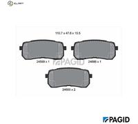PAGID T1725N Brake pad set