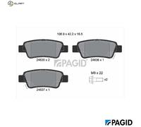 BRAKE PAD SET DISC BRAKE T1729N FOR HONDA CR-V/IV/III K24W 2.4L N22B4 2.2L 4cyl