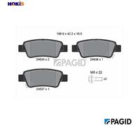 BRAKE PAD SET DISC BRAKE T1729N FOR HONDA CR-V/IV/III K24W 2.4L N22B4 2.2L 4cyl