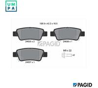 BRAKE PAD SET DISC BRAKE T1729N FOR HONDA CR-V/IV/III K24W 2.4L N22B4 2.2L 4cyl