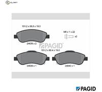 Pagid Brake Pad Set T1731N for Honda CR-V IV/III K24W 2.4L N22B4 2.2L 4cyl