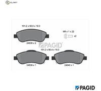 BRAKE PAD SET DISC BRAKE T1731N FOR HONDA CR-V/IV/III K24W 2.4L N22B4 2.2L 4cyl