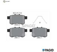 BRAKE PAD SET DISC BRAKE T1733N FOR ACURA HONDA ACCORD/IX/VIII K24Z3 2.4L 4cyl