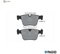 BRAKE PAD SET DISC BRAKE T1735N FOR MERCEDES-BENZ M156.984/980 6.2L 8cyl S-CLASS