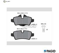 PAGID T1738N Brake pad set