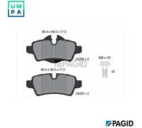 PAGID T1738N Brake pad set