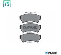 PAGID T1749N Brake pad set
