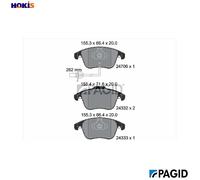 PAGID T1760N Brake pad set