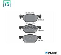 PAGID T1763N Brake pad set