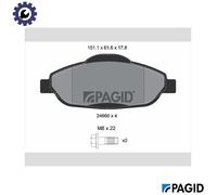 PAGID T1766N Brake pad set